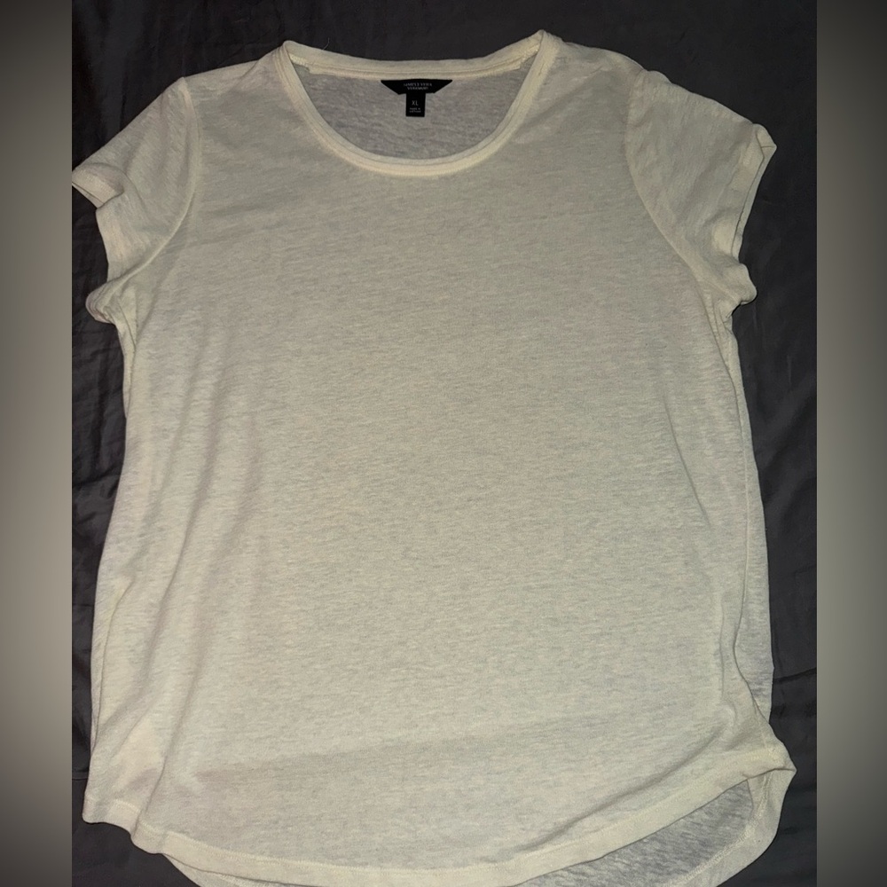 Simply Vera Vera Wang Cream Short Sleeve Relaxed T-Shirt